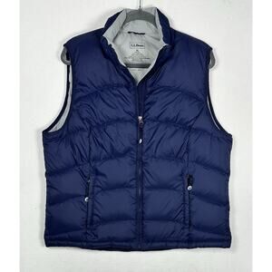 LL Bean Goose Down Puffer Vest Adult Men’s Size XLarge Navy Blue Gorpcore